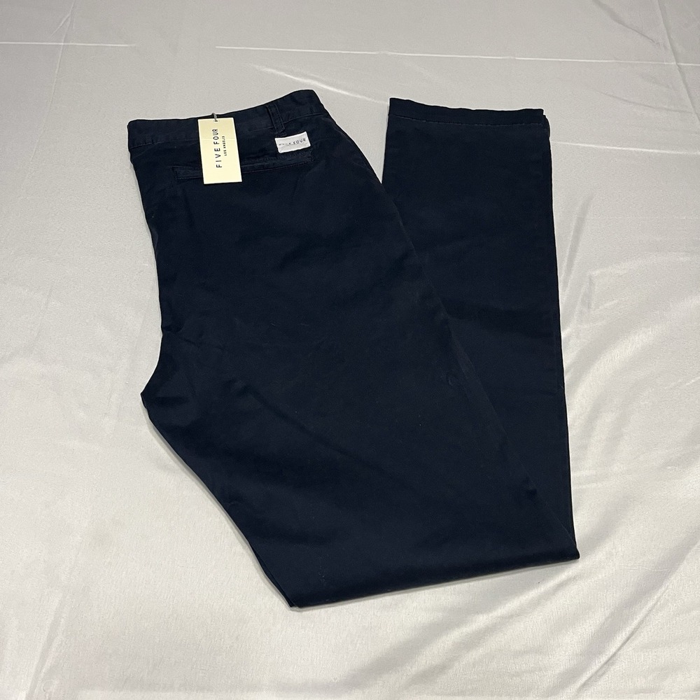 NWT Five Four Chino Pants Men's 34x34 Navy Blue Slim Fit Straight Leg READ*
